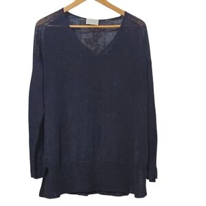 Poles Women's Navy Knit Sweater Size Medium